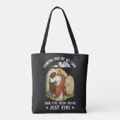 Tote Bag Jésus sortant de ma grotte (Dos)
