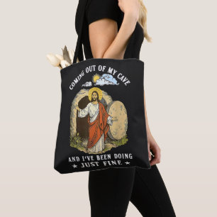 Tote Bag Jésus sortant de ma grotte