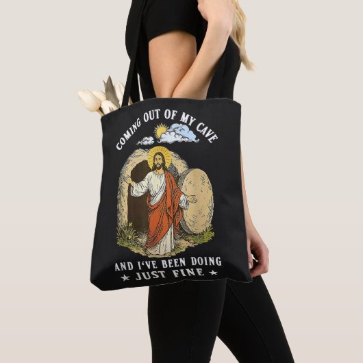 Tote Bag Jésus sortant de ma grotte (De près)