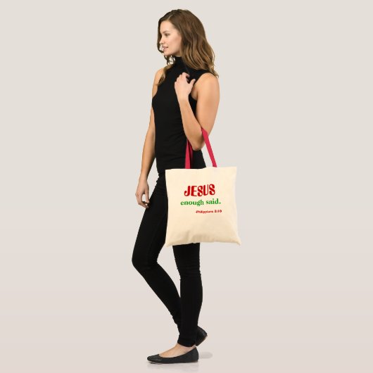 Tote Bag Jésus...suffisant (Devant (modèle))