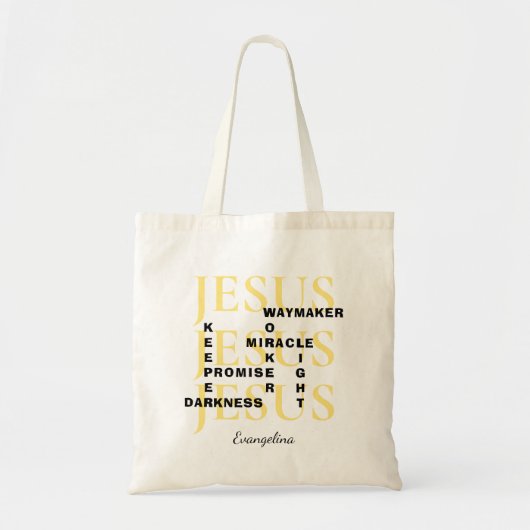 Tote Bag Jesus Waymaker Chrétien personnalisé (Devant)
