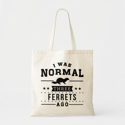 Tote Bag J'étais il y a les trois furets normaux (Devant)