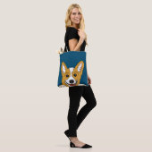 Tote Bag Jeter un coup d'oeil de corgi (Sur le modèle)