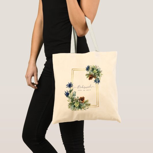 Tote Bag Jeu bleu d'hiver Eucalyptus Mariage Wonderland (Devant (produit))