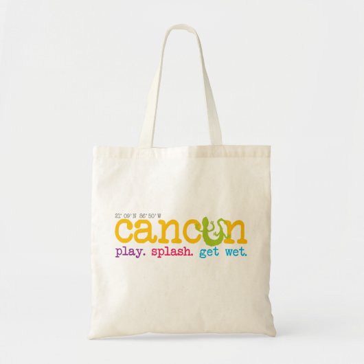 Tote Bag Jeu de Cancun. Éclaboussure. Obtenez humide. (Devant)