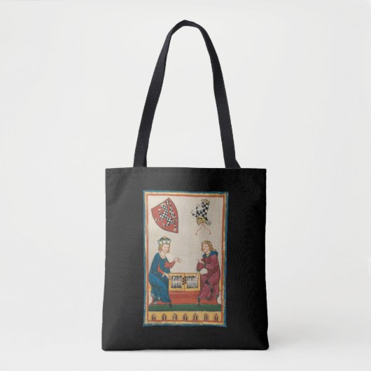 Tote Bag Jeu de jacquet, Art médiéval du XIVe siècle (Devant)