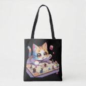 Tote Bag Jeu de la table à lancer de chat (Devant)