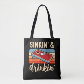 Tote Bag Jeu de lancer de boisson Cornhole Fun (Devant)