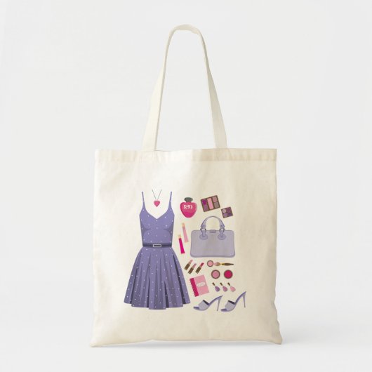 Tote Bag Jeu de mode violet (Devant)