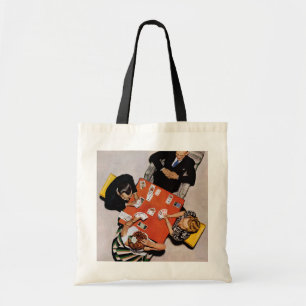 Tote Bag Jeu de pont par Norman Rockwell