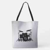 Tote Bag Jeu de tambour Monogramme Argent (Dos)