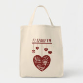 Tote Bag Jeu D'Un Ami Coeur Saint Valentin (Devant)