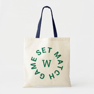 Tote Bag Jeu Set Match Green Monogram Navy Handle Tennis