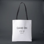 Tote Bag Jeu sur ajouter le nom du couple lieu de la fête d<br><div class="desc">conception</div>