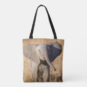 Tote Bag Jeune éléphant de savane (Dos)