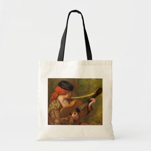 Tote Bag Jeune Espagnole avec guitare par Pierre Renoir (Devant)