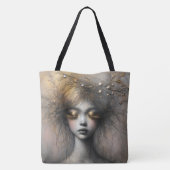 Tote Bag Jeune Femme Avec Des Yelashes D'Or (Dos)