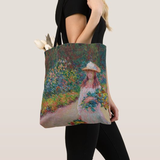 Tote Bag Jeune fille dans le jardin de Giverny, 1888 (De près)