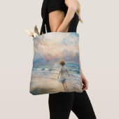 Tote Bag Jeune fille sur la plage (De près)