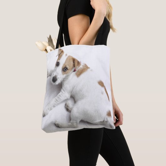 Tote Bag Jeune Jack Russell Terrier (De près)