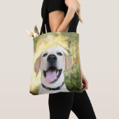 Tote Bag Jeune laboratoire jaune heureux (De près)