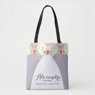 Tote Bag Jeune mariée et sa noce Fourre-tout (lilas) de