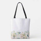 Tote Bag JEUNE MARIÉE l'épousant florale de blanc de (Dos)
