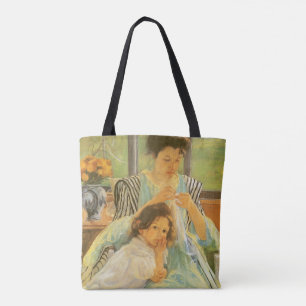 Tote Bag Jeune Mère cousant de Mary Cassatt, Art ancien