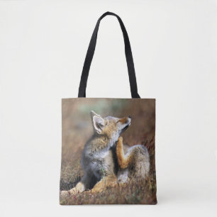 Tote Bag Jeune Renard Gris à Torres Del Paine National Park