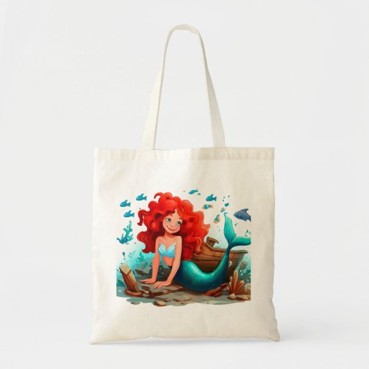 Tote Bag Jeune sirène (Devant)