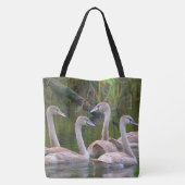 Tote Bag Jeunes cygnes gracieux (Dos)