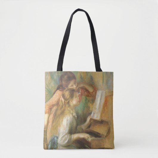 Tote Bag Jeunes filles au piano par Pierre Renoir (Devant)