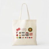 Tote Bag Jeux de casino d'éléments de jeu (Devant)