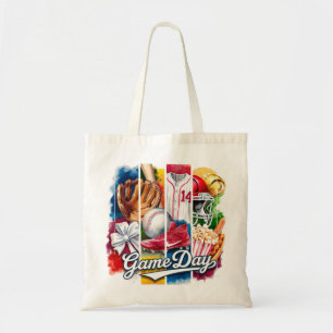 Tote Bag Jeux de jour Sports aquarelle Collage