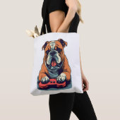 Tote Bag Jeux vidéo de Dog Plays (De près)