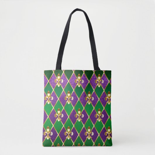 Tote Bag Jewelry Background Mardi Gras (Devant)