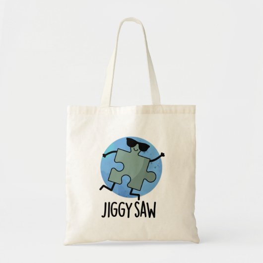 Tote Bag Jiggy Saw Dancing Danseuse Jigsaw Puzzle Pun (Devant)