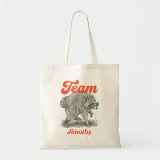 Tote Bag Jimothy Raton Drôle Raton Laveur Équipe Jimothy