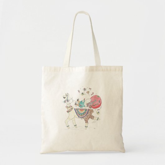 Tote Bag Jingle Llama Way - Service de livraison Gnome avec (Devant)