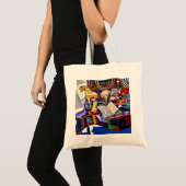 Tote Bag Joan Miro Horse Pipe et Fleur rouge (Devant (produit))