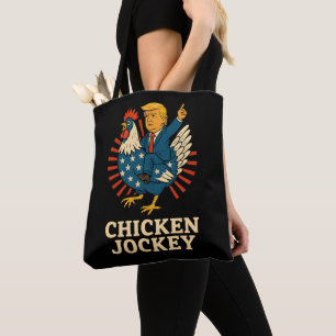 Tote Bag Jockey de poulet Trump Mème amusant