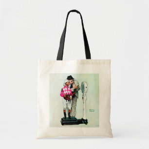 Tote Bag Jockey Weighin by Norman Rockwell