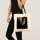Tote Bag Johannes Vermeer - Femme tenant un équilibre (Devant (produit))