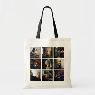 Tote Bag Johannes Vermeer - Grille des chefs-d'oeuvre