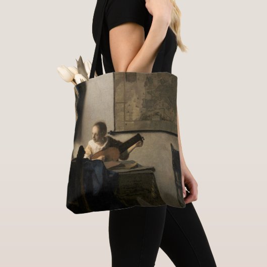 Tote Bag Johannes Vermeer - Jeune femme avec un trait (De près)