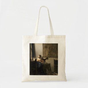 Tote Bag Johannes Vermeer - Jeune femme avec un trait