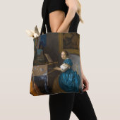 Tote Bag Johannes Vermeer - Lady assise à une virginale (De près)