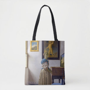 Tote Bag Johannes Vermeer - Lady debout dans une virginale
