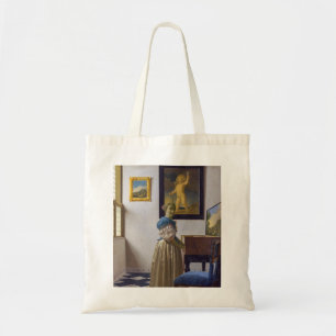 Tote Bag Johannes Vermeer - Lady debout dans une virginale