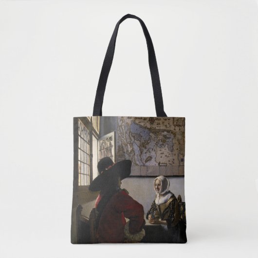 Tote Bag Johannes Vermeer - Officier avec une fille qui rit (Devant)